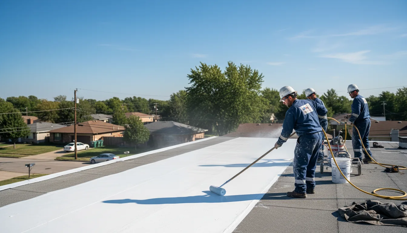 Commercial roof coating in Taylor Springs, IL near me